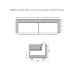 CAMAL Καναπές – Κρεβάτι με Αποθηκευτικό Χώρο, 2Θέσιος Ύφασμα Γκρι Ανοιχτό Sofa:171x115x90 Bed:144x195cm - Image 6