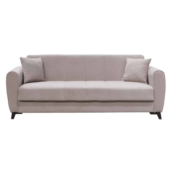 JEROM Καναπές – Κρεβάτι με Αποθηκευτικό Χώρο, 3Θέσιος Ύφασμα Cappuccino Sofa:210x85x83cm Bed:105x180cm - Image 3