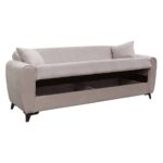 JEROM Καναπές – Κρεβάτι με Αποθηκευτικό Χώρο, 3Θέσιος Ύφασμα Cappuccino Sofa:210x85x83cm Bed:105x180cm - Image 4