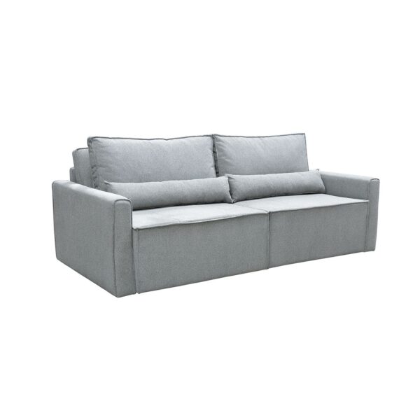 LIDRA Καναπές – Κρεβάτι 3Θέσιος, Ύφασμα Γκρι Sofa:220x110x90 Bed:137x196cm - Image 2