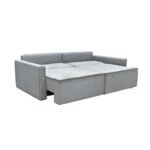 LIDRA Καναπές – Κρεβάτι 3Θέσιος, Ύφασμα Γκρι Sofa:220x110x90 Bed:137x196cm - Image 3