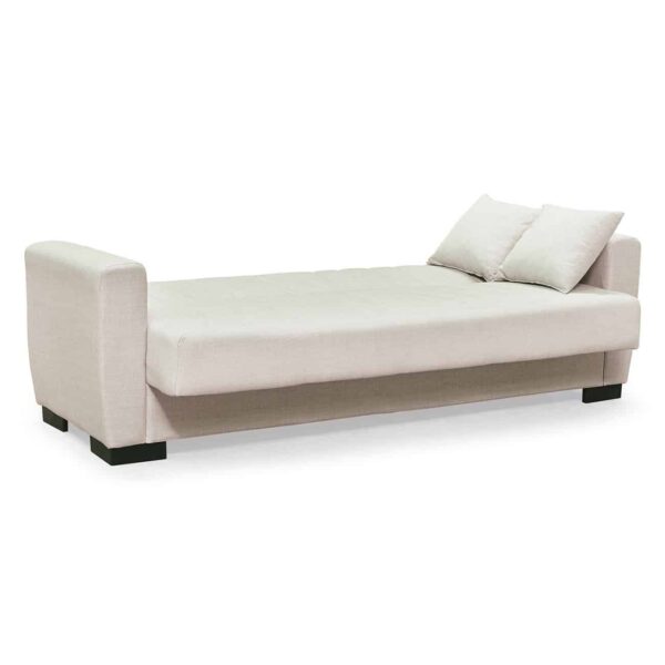 GALAXY Καναπές – Κρεβάτι με Αποθηκευτικό Χώρο, 3Θέσιος Ύφασμα Μπεζ Sofa:210x82x81cm Bed:105x180cm - Image 5