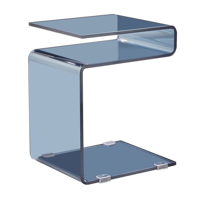 GLASSER Smoke Τραπεζάκι Βοηθητικό Γυαλί 12mm GLASSER Smoke Τραπεζάκι Βοηθητικό Γυαλί 12mm 42x38x48cm - Image 1