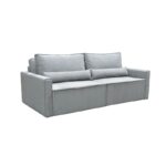 LIDRA Καναπές – Κρεβάτι 2Θέσιος, Ύφασμα Γκρι Sofa:220x110x90 Bed:137x196cm