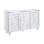 Παπουτσοθήκη 3 Πόρτες Απόχρωση Άσπρο 110x33x77cm