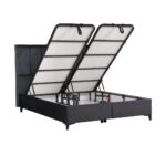 STICKS ΚΡΕΒΑΤΙ ΜΕ ΑΠΟΘΗΚ. ΧΩΡΟ (ΓΙΑ ΣΤΡΩΜΑ 160x200cm) ΓΚΡΙ 26-911 223x166x120 09-1770 - Image 3