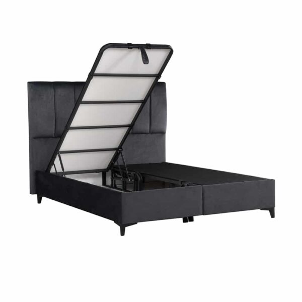 STICKS ΚΡΕΒΑΤΙ ΜΕ ΑΠΟΘΗΚ. ΧΩΡΟ (ΓΙΑ ΣΤΡΩΜΑ 160x200cm) ΓΚΡΙ 26-911 223x166x120 09-1770 - Image 4