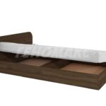 Κρεβάτι μπαούλο διπλό 1212003 Καρυδί, 144/190, Genomax