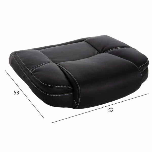 ΑΝΤΑΛΛΑΚΤΙΚΟ ΚΑΘΙΣΜΑ ΓΙΑ ΚΑΡΕΚΛΑ ΓΡΑΦΕΙΟΥ HM1091.01 ΜΑΥΡΟ PU 52x53x12(πάχος) εκ - Image 2