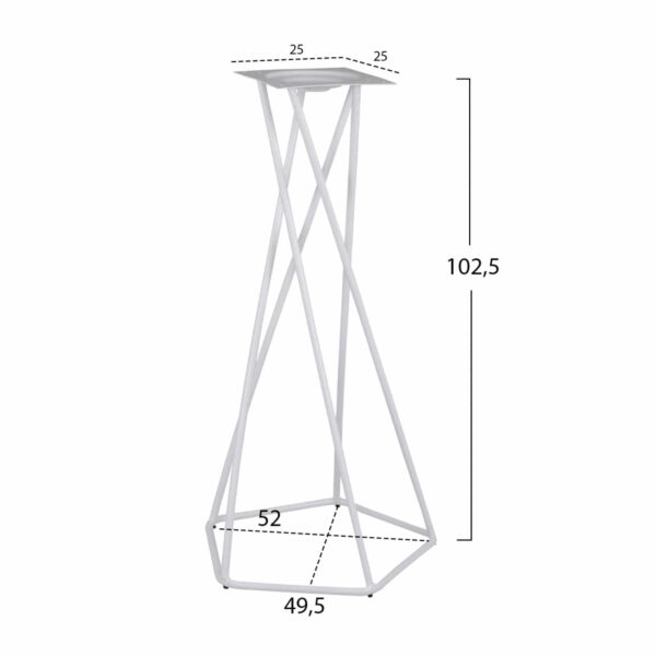 ΒΑΣΗ ΣΤΑΝΤ TS968 ΛΕΥΚΟ 52x49,5x102,5 εκ. - Image 2