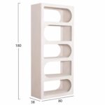 ΒΙΒΛΙΟΘΗΚΗ ΣΕΙΡΑ SANTORINI HM18062 MDF ΣΕ ΥΠΟΛΕΥΚΟ ΧΡΩΜΑ 80x38x180Yεκ. - Image 2