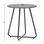 ΒΟΗΘΗΤΙΚΟ ΤΡΑΠΕΖΑΚΙ ΜΕΤΑΛΛΙΚΟ ΣΤΡΟΓΓΥΛΟ SAMMON HM6271.01 ΓΚΡΙ Φ45x50Υεκ - Image 2