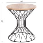 ΒΟΗΘΗΤΙΚΟ ΤΡΑΠΕΖΙ ΣΑΛΟΝΙΟΥ KEON HM18038.03 MDF TOP ΣΕ ΣΟΝΑΜΑ-ΜΕΤΑΛΛΟ Φ45x50Υεκ. - Image 2