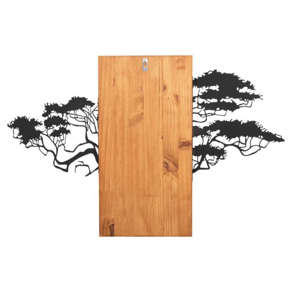 ΔΙΑΚΟΣΜΗΤΙΚΟ ΤΟΙΧΟΥ ΦΙΓΟΥΡΑ ΔΕΝΤΡΟΥ HM4648-ΦΥΛΛΑ ΜΕΤΑΛΛΟΥ-ΞΥΛΟ 90x3(βάθος)x58Υεκ. - Image 4