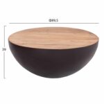 ΔΙΑΚΟΣΜΗΤΙΚΟ ΤΡΑΠΕΖΙ ΣΑΛΟΝΙΟΥ BOWL Φ89,5X39Yεκ. RUSTY ΜΕ ΞΥΛΟ ΑΚΑΚΙΑΣ HM8717.22 - Image 2