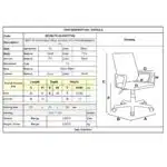 BF2101 Πολυθρόνα-Pro Γραφείου με Ανάκλιση, Ροζ Mesh - Μαύρο PU 57x56x84/94cm - Image 3