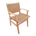 COMO Πολυθρόνα Τραπεζαρίας Φυσικό, Κάθισμα Paper Rope 63x59x86cm - Image 2