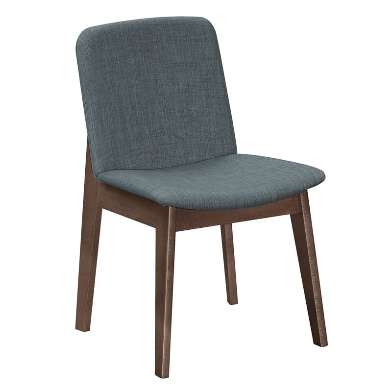 EMMA Καρέκλα Τραπεζαρίας Οξιά Καρυδί EMMA Καρέκλα Τραπεζαρίας Οξιά Καρυδί, Ύφασμα Γκρι 49x57x83cm - Image 1