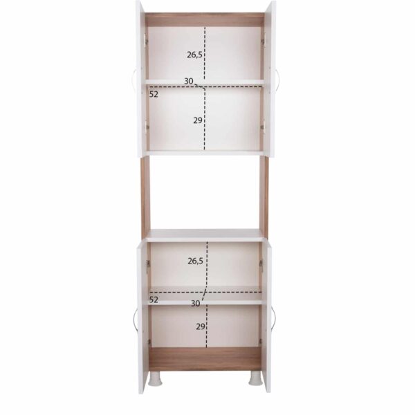 ΕΠΙΠΛΟ ΚΟΥΖΙΝΑΣ/ΝΤΟΥΛΑΠΙ RAD HM18196.04 ΜΕΛΑΜΙΝΗ ΦΥΣΙΚΟ-ΛΕΥΚΟ 55,5x32x165Υεκ. - Image 3