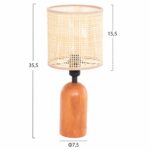 ΕΠΙΤΡΑΠΕΖΙΟ ΦΩΤΙΣΤΙΚΟ LYKTUR HM4709 ΜΠΕΖ ΚΑΠΕΛΟ WICKER-ΞΥΛΙΝΗ ΒΑΣΗ Φ15,5x35,5Υεκ. - Image 2