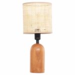 ΕΠΙΤΡΑΠΕΖΙΟ ΦΩΤΙΣΤΙΚΟ LYKTUR HM4709 ΜΠΕΖ ΚΑΠΕΛΟ WICKER-ΞΥΛΙΝΗ ΒΑΣΗ Φ15,5x35,5Υεκ. - Image 3