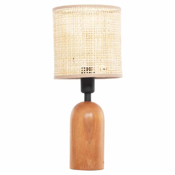 ΕΠΙΤΡΑΠΕΖΙΟ ΦΩΤΙΣΤΙΚΟ LYKTUR HM4709 ΜΠΕΖ ΚΑΠΕΛΟ WICKER-ΞΥΛΙΝΗ ΒΑΣΗ Φ15,5x35,5Υεκ. - Image 3