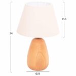 ΕΠΙΤΡΑΠΕΖΙΟ ΦΩΤΙΣΤΙΚΟ CONNI HM4710 ΕΚΡΟΥ ΚΑΠΕΛΟ-ΞΥΛΙΝΗ ΒΑΣΗ Φ23x34Υεκ. - Image 2