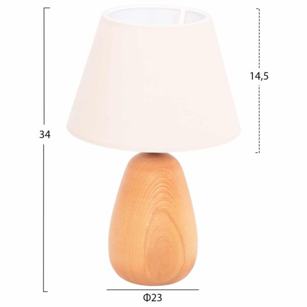 ΕΠΙΤΡΑΠΕΖΙΟ ΦΩΤΙΣΤΙΚΟ CONNI HM4710 ΕΚΡΟΥ ΚΑΠΕΛΟ-ΞΥΛΙΝΗ ΒΑΣΗ Φ23x34Υεκ. - Image 2