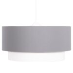 ΦΩΤΙΣΤΙΚΟ ΟΡΟΦΗΣ ΚΥΛΙΝΔΡΙΚΟ KRIKS HM4706.01 PVC ΣΕ ΛΕΥΚΟ-ΓΚΡΙ Φ30x70Υεκ. - Image 3