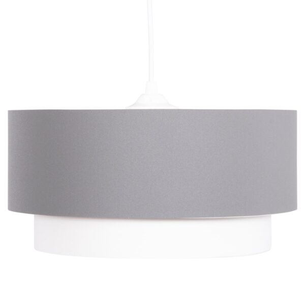 ΦΩΤΙΣΤΙΚΟ ΟΡΟΦΗΣ ΚΥΛΙΝΔΡΙΚΟ KRIKS HM4706.01 PVC ΣΕ ΛΕΥΚΟ-ΓΚΡΙ Φ30x70Υεκ. - Image 3