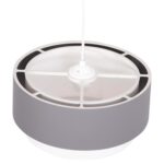 ΦΩΤΙΣΤΙΚΟ ΟΡΟΦΗΣ ΚΥΛΙΝΔΡΙΚΟ KRIKS HM4706.01 PVC ΣΕ ΛΕΥΚΟ-ΓΚΡΙ Φ30x70Υεκ. - Image 4