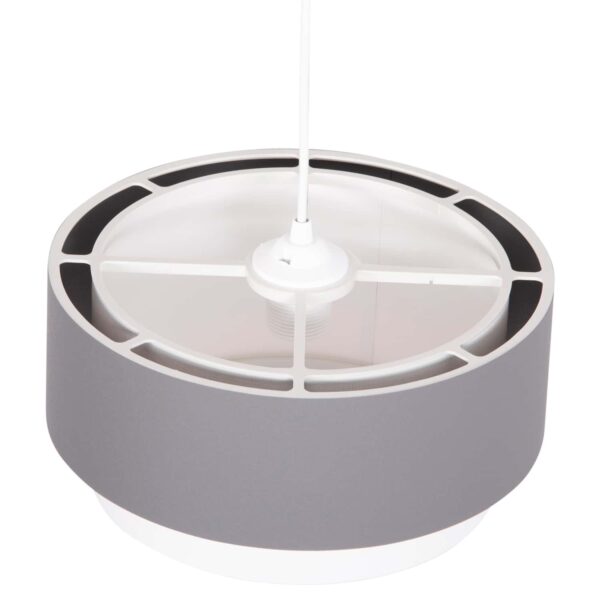 ΦΩΤΙΣΤΙΚΟ ΟΡΟΦΗΣ ΚΥΛΙΝΔΡΙΚΟ KRIKS HM4706.01 PVC ΣΕ ΛΕΥΚΟ-ΓΚΡΙ Φ30x70Υεκ. - Image 4