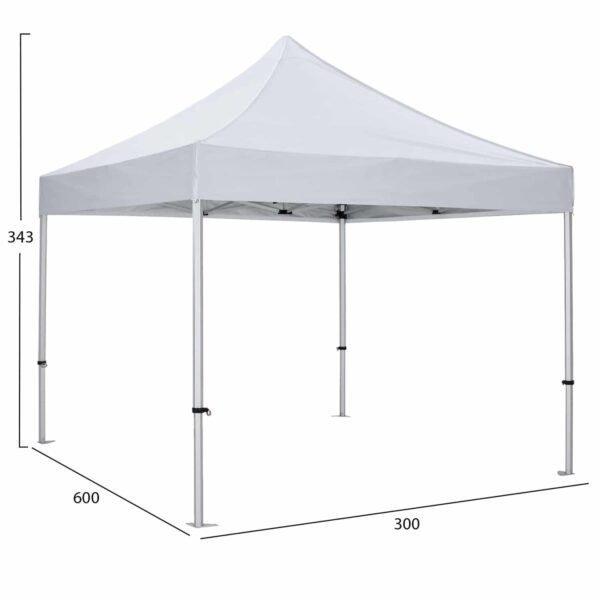 GAZEBO ΕΠΑΓΓΕΛΜΑΤΙΚΟ ΒΑΡΕΩΣ ΤΥΠΟΥ MATTHEW-AL HM6313 ΠΤΥΣΣΟΜΕΝΟ ΑΛΟΥΜΙΝΙΟΥ 3x3x3,4Y - Image 2