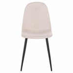 ΚΑΡΕΚΛΑ LEONARDO HM00100.27 ΥΦΑΣΜΑ ΜΠΕΖ & ΜΑΥΡΑ ΜΕΤΑΛ. ΠΟΔΙΑ 42x49,5x89Υεκ. - Image 3