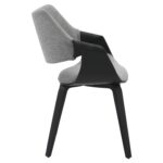 ΚΑΡΕΚΛΑ ΤΡΑΠΕΖΑΡΙΑΣ NETTO HM9976.02 ΣΚΕΛΕΤΟΣ Κ.Π. ΣΕ ΜΑΥΡΟ-ΓΚΡΙ ΥΦΑΣΜΑ 55x56x83,5Υεκ - Image 4