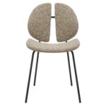 ΚΑΡΕΚΛΑ ΤΡΑΠΕΖΑΡΙΑΣ LUNGS HM9982.01 ΜΑΥΡΟ ΜΕΤΑΛΛΟ-ΜΠΕΖ ΥΦΑΣΜΑ 49x53,5x80Υεκ. - Image 3