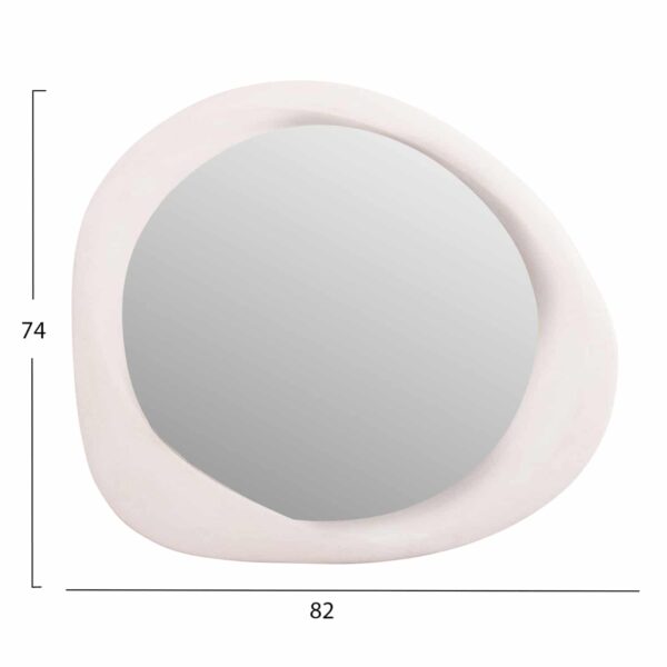 ΚΑΘΡΕΠΤΗΣ ΤΟΙΧΟΥ ΟΒΑΛ ΣΕΙΡΑ SANTORINI HM4511 MDF ΣΕ ΥΠΟΛΕΥΚΟ 82x3,5x74Υεκ - Image 2