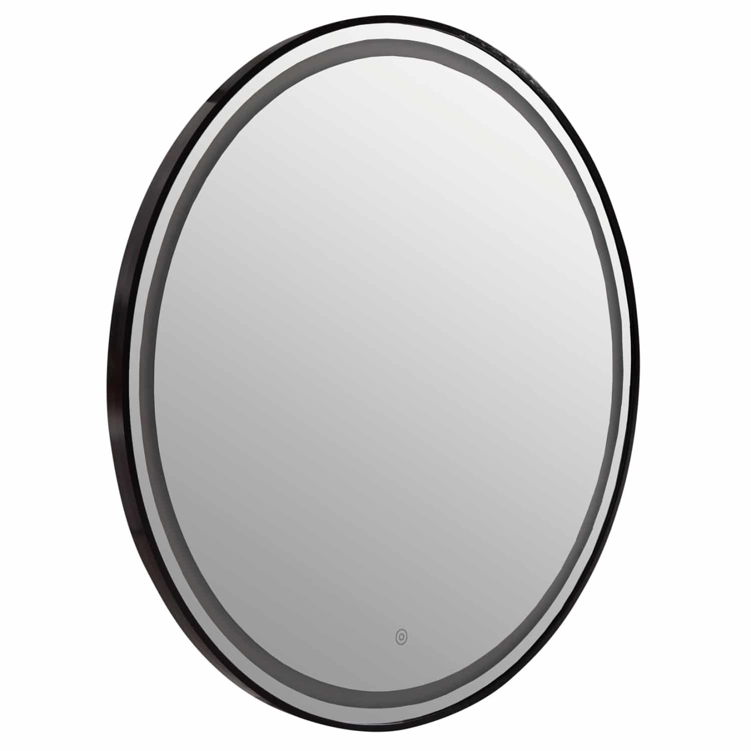 HM4503.01 ΚΑΘΡΕΠΤΗΣ ΤΟΙΧΟΥ ΣΤΡΟΓΓΥΛΟΣ ROUNDER HM4503.01 ΑΛΟΥΜΙΝΙΟ ΣΕ ΜΑΥΡΟ-ΦΩΤΙΣΜΟΣ LED Φ80εκ. - Image 1