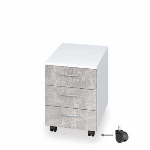 Συρταριέρα γραφείου με τρία συρτάρια και ροδάκια για Buro 3 Συρτάρια για BURO 40/45/51, 1219920767, Genomax