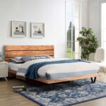 ΚΡΕΒΑΤΙ ALICIA HM8359.21 ΜΕΤΑΛΛΟ-ΜΑΣΙΦ ΞΥΛΟ ΑΚΑΚΙΑΣ-ΑΝΟΙΧΤΟ ΦΥΣΙΚΟ-ΣΤΡΩΜΑ 160x200εκ - Image 2