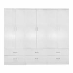 ΝΤΟΥΛΑΠΑ 6ΦΥΛΛΗ REINA ME 6 ΣΥΡΤΑΡΙΑ HM21060.05 ΜΕΛΑΜΙΝΗ ΣΕ ΛΕΥΚΟ 240x42x181Υεκ.