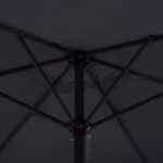 ΟΜΠΡΕΛΑ ΑΛΟΥΜΙΝΙΟΥ KACEN Φ250x236 εκ. ΜΕ 6 ΑΚΤΙΝΕΣ ΓΚΡΙ ΠΑΝΙ HM6030.10 - Image 3