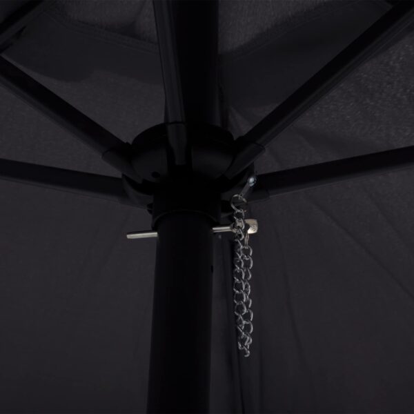 ΟΜΠΡΕΛΑ ΑΛΟΥΜΙΝΙΟΥ KACEN Φ250x236 εκ. ΜΕ 6 ΑΚΤΙΝΕΣ ΓΚΡΙ ΠΑΝΙ HM6030.10 - Image 4