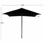 ΟΜΠΡΕΛΑ ΕΠΑΓΓΕΛΜΑΤΙΚΗ 3x3x2,83M ELEAZAR ΑΛΟΥΜΙΝΙΟΥ ΜΕ ΠΑΝΙ ΑΚΡΥΛΙΚΟ ΣΕ ΜΑΥΡΗ ΑΠΟΧΡΩΣΗ HM6026.03 - Image 2