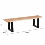 ΠΑΓΚΑΚΙ MONTANA SLIM HM8168.21 ΑΠΟ ΜΑΣΙΦ ΞΥΛΟ ΑΚΑΚΙΑΣ 160,5Χ46,5Χ45Υεκ. - Image 2