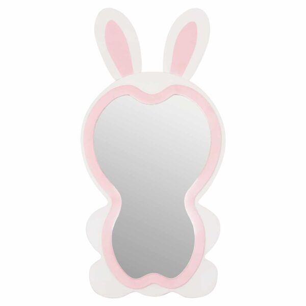 ΠΑΙΔΙΚΟΣ ΚΑΘΡΕΦΤΗΣ ΔΑΠΕΔΟΥ BUNNY HM4489.01 MDF ΡΟΖ & ΛΕΥΚΟ-ΜΑΥΡΟ STAND 80x162Υεκ. - Image 3