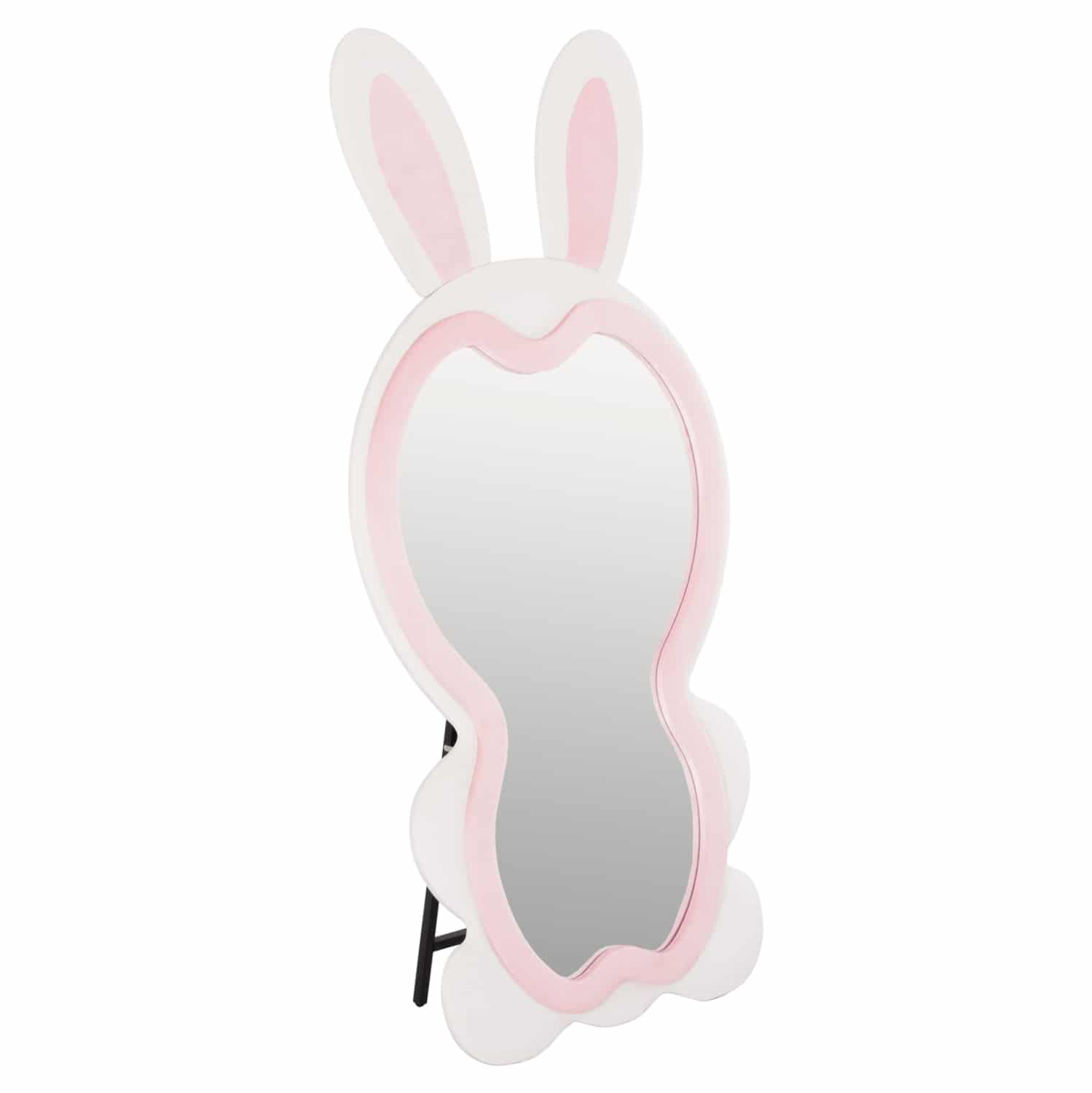HM4489.01 ΠΑΙΔΙΚΟΣ ΚΑΘΡΕΦΤΗΣ ΔΑΠΕΔΟΥ BUNNY HM4489.01 MDF ΡΟΖ & ΛΕΥΚΟ-ΜΑΥΡΟ STAND 80x162Υεκ. - Image 1