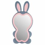 ΠΑΙΔΙΚΟΣ ΚΑΘΡΕΦΤΗΣ ΔΑΠΕΔΟΥ BUNNY HM4489.02 MDF ΡΟΖ & ΜΠΛΕ-ΜΑΥΡΟ STAND 80x162Υεκ. - Image 3