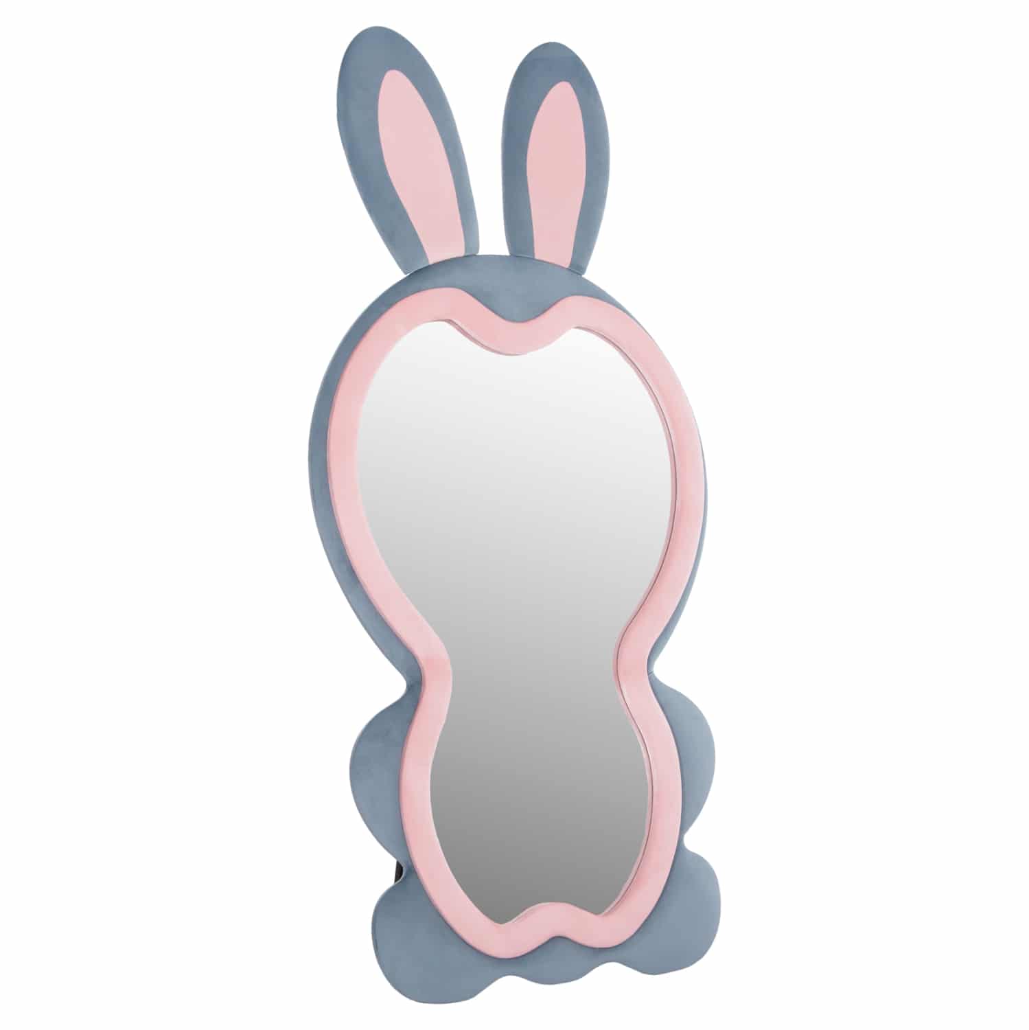 HM4489.02 ΠΑΙΔΙΚΟΣ ΚΑΘΡΕΦΤΗΣ ΔΑΠΕΔΟΥ BUNNY HM4489.02 MDF ΡΟΖ & ΜΠΛΕ-ΜΑΥΡΟ STAND 80x162Υεκ. - Image 1