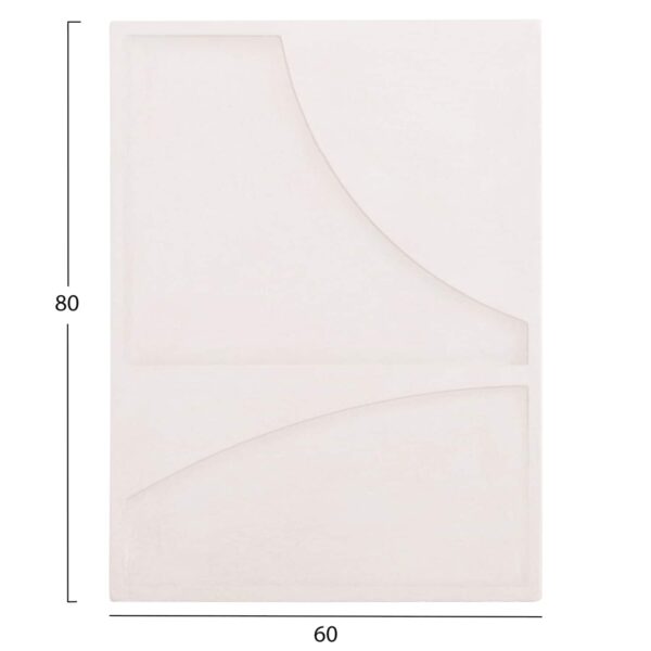 ΠΙΝΑΚΑΣ ΟΡΘΟΓΩΝΙΟΣ ΣΕΙΡΑ SANTORINI HM4509 MDF ΥΠΟΛΕΥΚΟ ΧΡΩΜΑ 60x4(πάχος)x80Υεκ. - Image 2